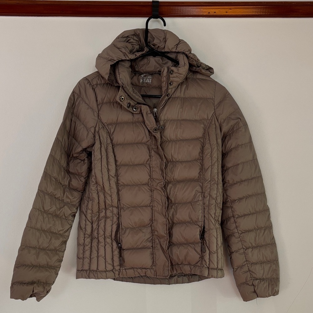 Women's Taupe Puffer Jacket